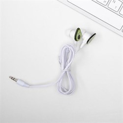 Наушники и резинка для волос на открытке «Авокадо», 10,3 х 14,5 см - фото 51390750