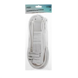 Удлинитель Luazon Lighting, 4 розетки, 5 м, 16 А, 2200 Вт, 3х1.5 мм2, с з/к, с выкл., - фото 51391331