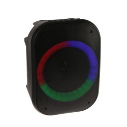 Портативная колонка Perfeo DISCO RING, FM, MP3, microSD, USB, AUX, 20 Вт, 3600 мАч, черная - фото 51391381