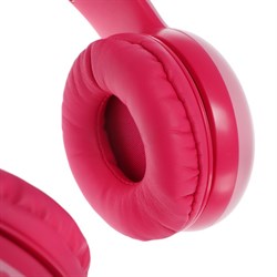 Детские наушники Perfeo KIDS, беспроводные, полноразмерные, микрофон, BT 5.0, 300 мАч, розовые - фото 51391483