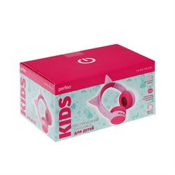 Детские наушники Perfeo KIDS, беспроводные, полноразмерные, микрофон, BT 5.0, 300 мАч, розовые - фото 51391488