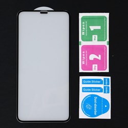 Защитное стекло 9D LuazON для iPhone XS Max/11 Pro Max 6.5 дюйма, 9H, сетка на динамике - фото 51391552