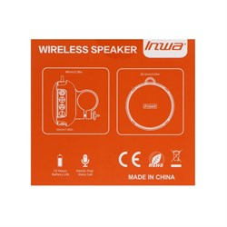 Портативная колонка INWA AS-63, 5 Вт, 750 мАч, водонепроницаемая, крепление на руль, красная - фото 51391576