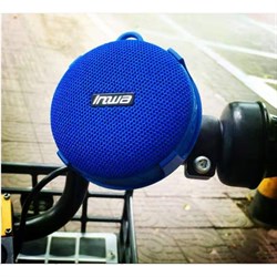 Портативная колонка INWA AS-63, 5 Вт, 750 мАч, водонепроницаемая, крепление на руль, синяя - фото 51391577