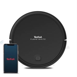 Робот-пылесос Tefal RG7365WH, 30 Вт, сухая/влажная уборка, 0.44 л, черный - фото 51391716