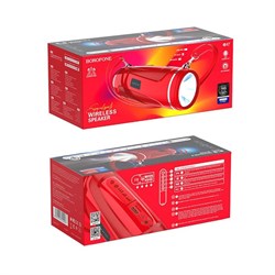 Портативная колонка Borofone BR7, 5 Вт, 1200 мАч, BT5.0, фонарик, красная - фото 51392123