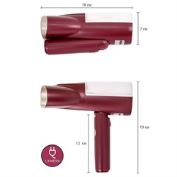 Отпариватель Pioneer SH103, ручной, 800Вт, 100 мл, 14 г/мин, цвет брусничный - фото 51392316