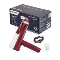 Отпариватель Pioneer SH103, ручной, 800Вт, 100 мл, 14 г/мин, цвет брусничный - фото 51392317
