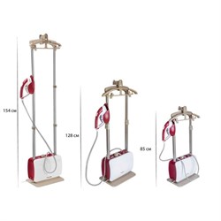 Отпариватель Pioneer SS254, напольный, 2400Вт, 1 л, цвет бруснично-белый - фото 51392377