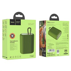 Портативная колонка Hoco BS47, 5 Вт, 1200 мАч, BT 5.0, microSD, зелёная - фото 51392703