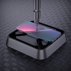 Защитное стекло Hoco A26, для iPhone 13 mini, с защитной сеткой для микрофона, чёрное - фото 51393042