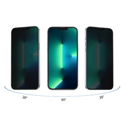 Защитное стекло Hoco A25, для iPhone 13/13 Pro, анти шпион, анти отпечатки, чёрное - фото 51393064