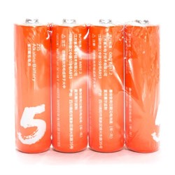 Батарейка алкалиновая Xiaomi ZMI Rainbow Zi5, AA, LR6, спайка, 4 шт, оранжевые - фото 51393594