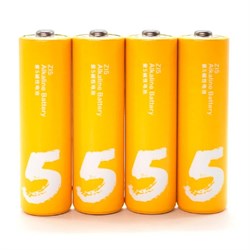 Батарейка алкалиновая Xiaomi ZMI Rainbow Zi5, AA, LR6, спайка, 4 шт, желтые - фото 51393605