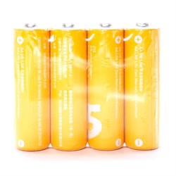 Батарейка алкалиновая Xiaomi ZMI Rainbow Zi5, AA, LR6, спайка, 4 шт, желтые - фото 51393606