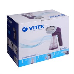 Отпариватель Vitek VT-2438, ручной, 1700 Вт, 280 мл, до 25 г/мин, 1 насадка - фото 51393744