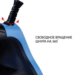 Утюг econ ECO-BI2404, 2400 Вт, керамическая подошва, 320 мл, чёрно-синий - фото 51394145