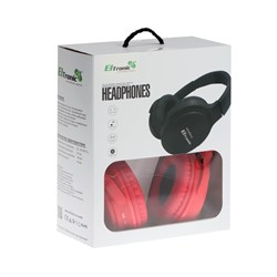 Наушники ELTRONIC 4466, беспроводные, полноразмерные, BT, microSD, FM, микрофон, AUX,красные - фото 51394545