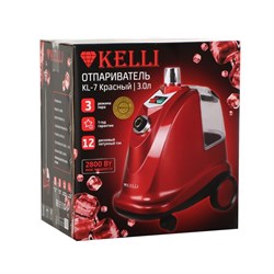 Отпариватель KELLI KL-7, напольный, 2800 Вт, 3 л, 90 г/мин, красный - фото 51394640