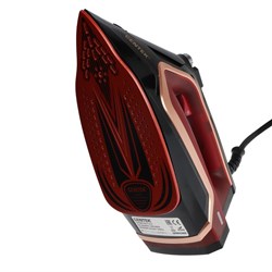 Утюг Centek CT-2313, 2600 Вт, 350 мл, керамика, капля-стоп, пар. удар, самоочистка, красный - фото 51394713