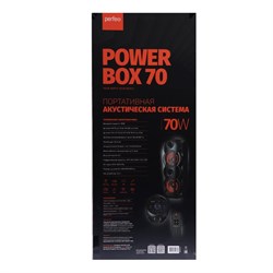 Портативная колонка Perfeo Power Box 70EQ, FM, MP3, microSD, USB, AUX, 70Вт, 4400мАч, черная - фото 51395975