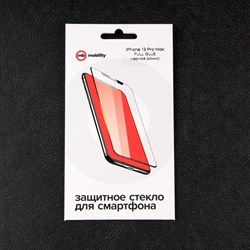 Защитное стекло mObility, для iPhone 13 Pro Max, полный клей, чёрное - фото 51396103