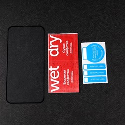 Защитное стекло mObility, для iPhone 14 Plus, полный клей, чёрное - фото 51396168