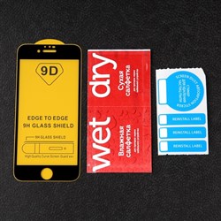 Защитное стекло mObility, для iPhone 7/8/SE 2020, полный клей, черное - фото 51396180