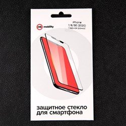 Защитное стекло mObility, для iPhone 7/8/SE 2020, полный клей, черное - фото 51396181