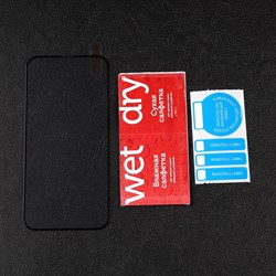 Защитное стекло mObility, для iPhone 14 Plus, полный клей, чёрное - фото 51396257