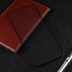 Защитное стекло mObility, для iPhone 14 Pro Max, полный клей, черное - фото 51396264