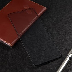 Защитное стекло mObility, для Itel Vision 3, полный клей, чёрное - фото 51396288