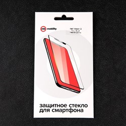 Защитное стекло mObility, для Itel Vision 3, полный клей, чёрное - фото 51396290