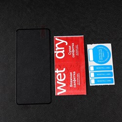 Защитное стекло mObility, для Realme 8, полный клей, черное - фото 51396301