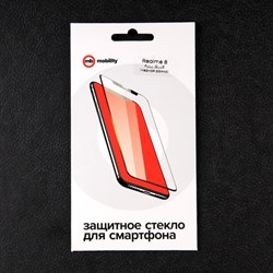 Защитное стекло mObility, для Realme 8, полный клей, черное - фото 51396302