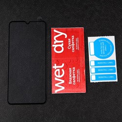Защитное стекло mObility, для Samsung Galaxy A22 4G, полный клей, чёрное - фото 51396454