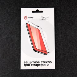 Защитное стекло mObility, для Vivo Y22, полный клей, черное - фото 51396609