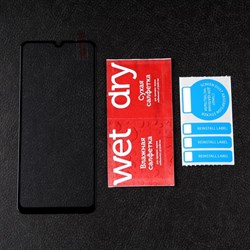 Защитное стекло mObility, для Xiaomi Redmi 10C, полный клей, черное - фото 51396694