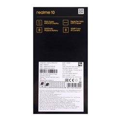 Смартфон Realme 10, 6.4", SAmoled, 2 sim, 8 Гб, 128 Гб, 50 Мп, 16 Мп, 5000 мАч, черный - фото 51396983