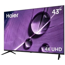 Телевизор Haier SMART TV S1, 43", 3840×2160, DVB-T/T2/C/S2, HDMI×4, USB×2, Smart TV, чёрный - фото 51397719