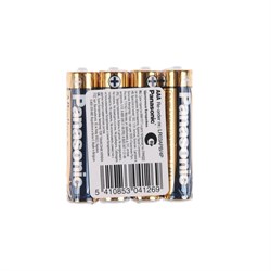 Батарейка алкалиновая Panasonic Alkaline power, AAA, LR03-4S, 1.5 В, спайка, 4 шт. - фото 51398039