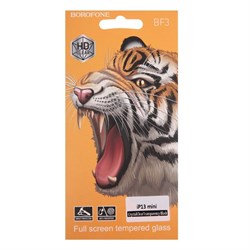 Защитное стекло Borofone, для iPhone 13 mini, анти отпечатки, 0.33 мм, 9 H, чёрное - фото 51398342