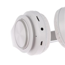 Наушники Т47, беспроводные, полноразмерные, BT, microSD, FM, микрофон, AUX, белые - фото 51398672