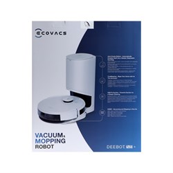 Робот-пылесос Ecovacs N8+ DLN26, 40 Вт, сухая/влажная уборка, 0.42/0.24 л, белый - фото 51399359