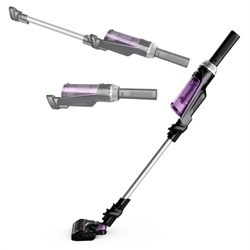 Пылесос Tefal TY1129WO, вертикальный, 100 Вт, контейнер 0.4 л, АКБ, серо-фиолетовый - фото 51399972
