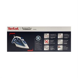 Утюг Tefal FV5736E0, 2500 Вт, эмалированная подошва, 45 г/мин, 270 мл, бело-синий - фото 51399991