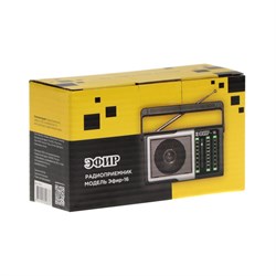 Радиоприёмник "Эфир 16", УКВ 88-108 МГц, 500 мАч, чёрный - фото 51400123