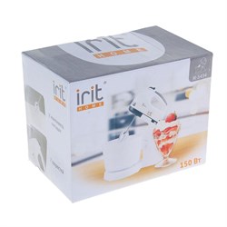 Миксер Irit IR-5434, стационарный, 150 Вт, 2 л, 7 скоростей, 2 насадки, белый - фото 51400548