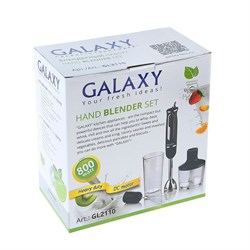 Блендер Galaxy GL 2110, погружной, 800 Вт, 0.86 л, 2 скорости, чёрный - фото 51400570