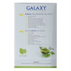 Чайник электрический Galaxy GL 0313, 1.7 л, 2000 Вт, оранжевый - фото 51400674